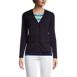 Women's Cotton Polyester V-neck Pocket Cardigan, Front