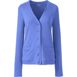 Women Petite Cotton Polyester V-neck Pocket Cardigan, Front