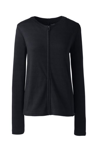 womens black zipper cardigan