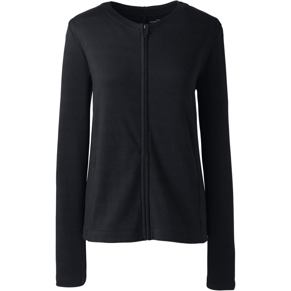 Womens black best sale zip up cardigan