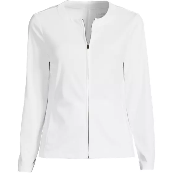 School Uniform Women's Plus Size Cotton Polyester Zip Crew Cardigan - primary