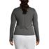 School Uniform Women's Plus Size Cotton Polyester Zip Crew Cardigan, Back