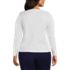 Women's Plus Size Cotton Polyester Zip Crew Cardigan, Back