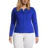 School Uniform Women's Plus Size Cotton Polyester Zip Crew Cardigan, Front
