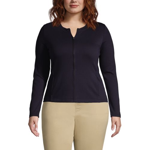 Plus size clearance zip front cardigan