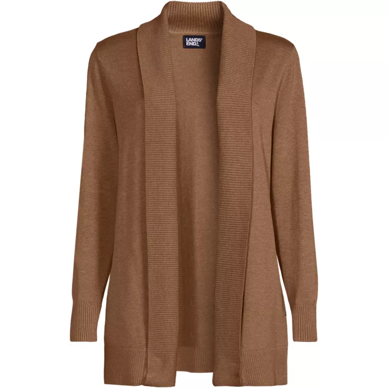 Women's Cotton Modal Shawl Collar Cardigan Sweater, Front