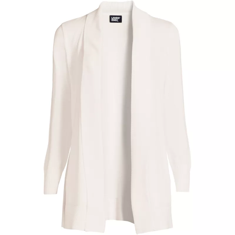 Women's Plus Size Cotton Modal Shawl Collar Cardigan Sweater, Front