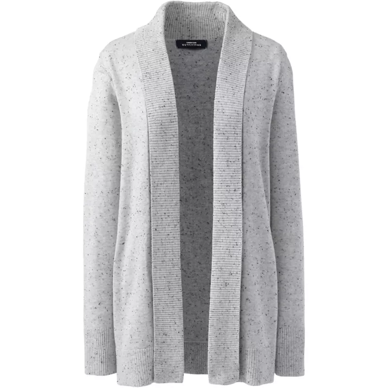 Women's Plus Size Cotton Modal Shawl Collar Cardigan Sweater, Front