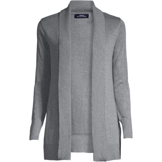 ladies dress cardigans How To Style A Long Cardigan Over A (Petite Tips) Strapless midi dress Women's Cardigans Knit Long Sleeve