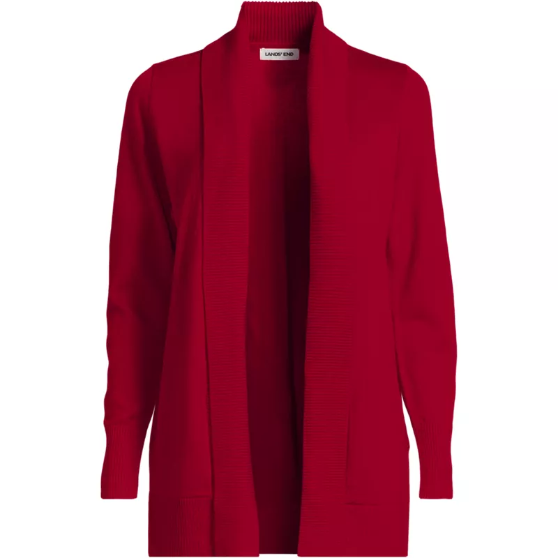 School Uniform Women's Cotton Modal Shawl Collar Cardigan Sweater, Front