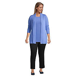 Women's Plus Size Cotton Modal Shawl Collar Cardigan Sweater, alternative image