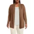 School Uniform Women's Plus Size Cotton Modal Shawl Collar Cardigan Sweater, Front