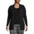 School Uniform Women's Plus Size Cotton Modal Shawl Collar Cardigan Sweater, Front