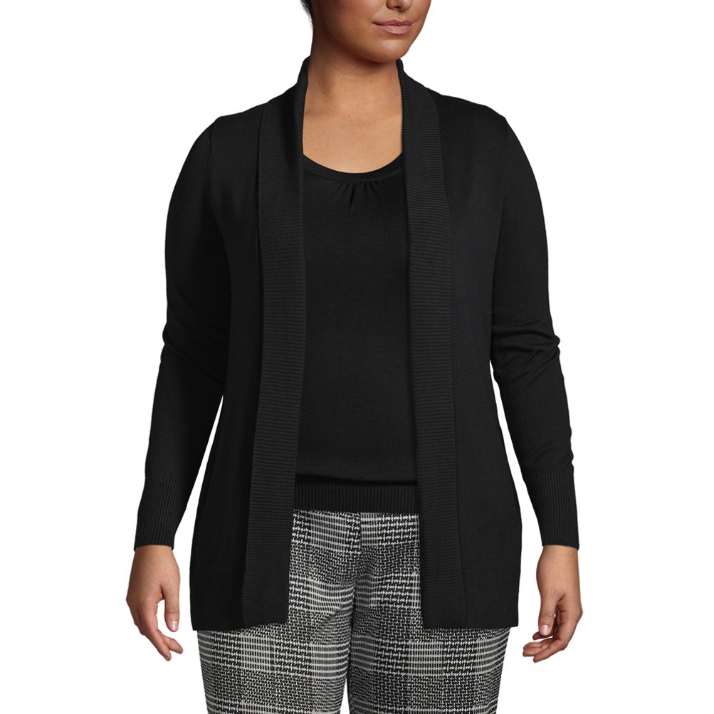 Women's Plus Size Cotton Modal Shawl Collar Cardigan Sweater