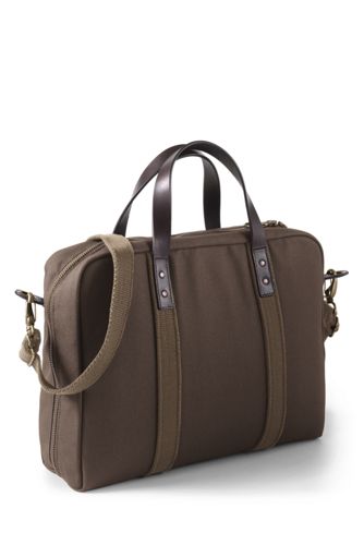 canvas briefcase lands end