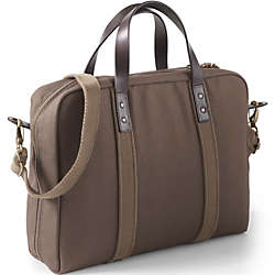 Waxed Canvas Laptop Briefcase, Back