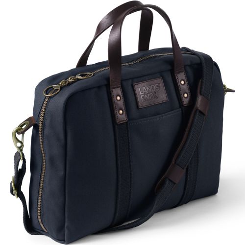 Lands end waxed online canvas travel duffle bag