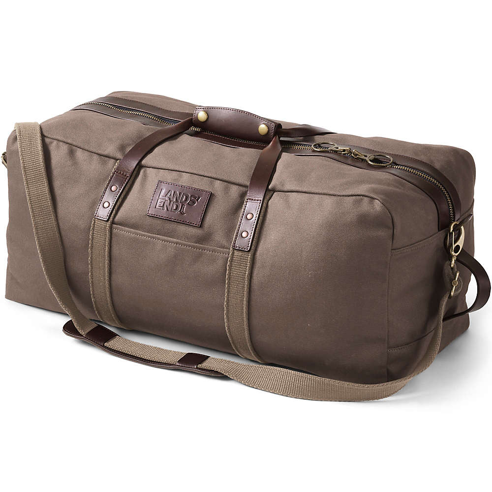 Waxed Canvas Travel Duffle Bag, Front