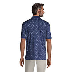 Men's Short Sleeve Jacquard Super Soft Supima Polo Shirt, Back
