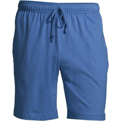 mens cotton knit sleep shorts