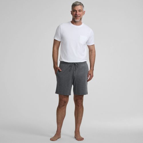 Jersey Pyjama Shorts, Men, size: M, regular, Grey, Cotton, by Lands' End