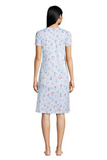 Ladies 100% Cotton Nightdress short sleeves White with Grey spot Size 14 '2nd' Ladies 100% Cotton Nightdress short sleeves White with Grey spot Size 14 '2nd'
