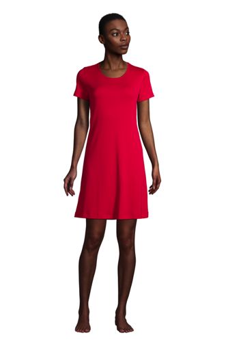 La Chemise de Nuit Mi-Longue à Manches Courtes, Femme Stature Standard image number 4