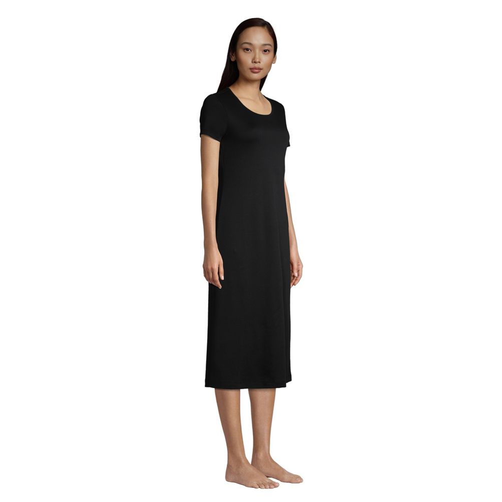  lunhaifi Super Soft Comfortable Short Sleeve Loose Pajama  Dress, Women Summer Short Sleeve Grandma Nightgown (Black,L) : Clothing,  Shoes & Jewelry