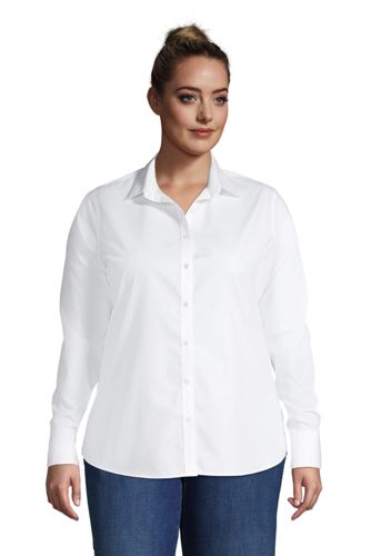 plus size white collar shirt