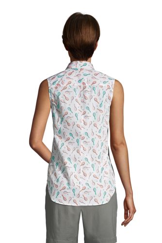 Women's No Iron Supima Cotton Sleeveless Shirt