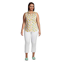 Women's Plus Size No Iron Supima Cotton Sleeveless Shirt, alternative image