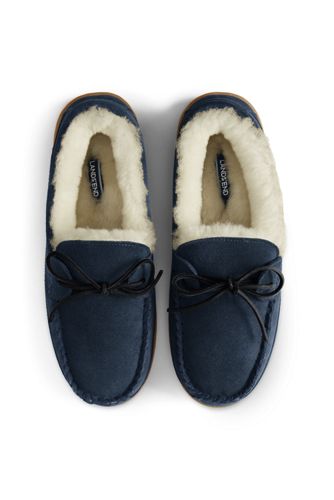 lined moccasin slippers