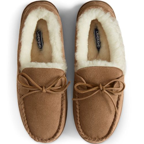 Wide fit moccasin online slippers