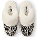 Women's Suede Leather Fuzzy Shearling Fur Scuff Slippers, alternative image