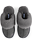Women's Suede Mule Slippers with Shearling Collar