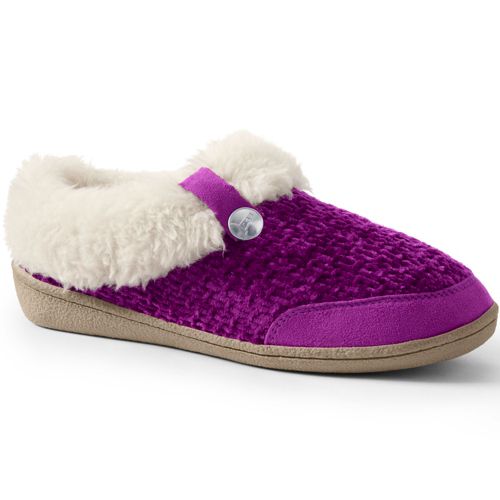 Women's knit fuzzy clog slippers new arrivals