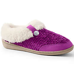 Women's Knit Fuzzy Clog Slippers, Front