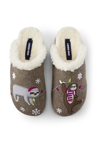 Women's Felt Scuff Slippers | Lands' End