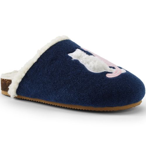 Lands end womens felt best sale scuff slippers