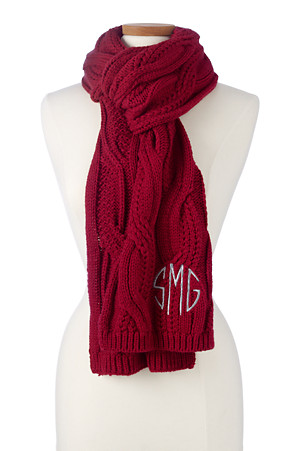 Aran Traditions Womans Ladies Men Winter Warm Cable Knitted Style Scarf