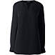 Women's Roll Sleeve Splitneck Tunic Soft Blouse, alternative image
