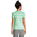 Women's All Cotton Short Sleeve Crewneck T-Shirt Stripe, Back