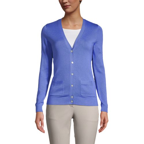 Women's Cotton Modal Long Sleeve V-neck Cardigan Sweater