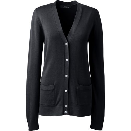 Lands end black outlet cardigan