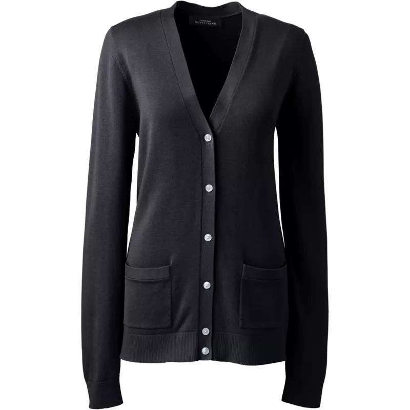 Women's Cotton Modal V-neck Cardigan Sweater, Front