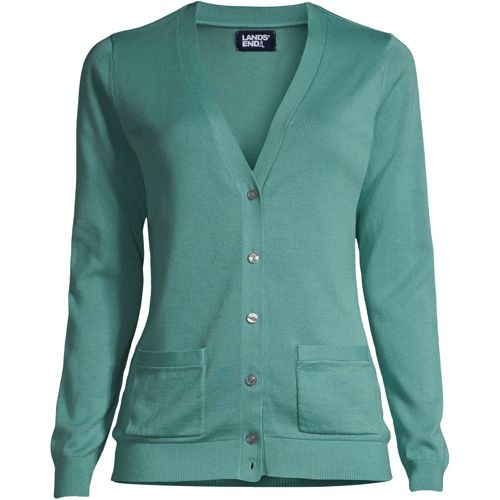 Women's Cotton Modal Long Sleeve V-neck Cardigan Sweater