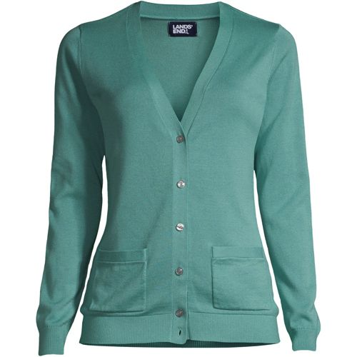 Lands end sale cotton cardigan