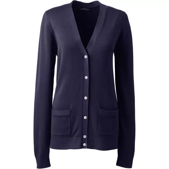 Women's Cotton Modal V-neck Cardigan Sweater - primary