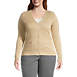 Women Plus Size Cotton Modal V-neck Cardigan Sweater, Front