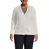 Women Plus Size Cotton Modal V-neck Cardigan Sweater, Front